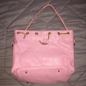 Pink tote bag